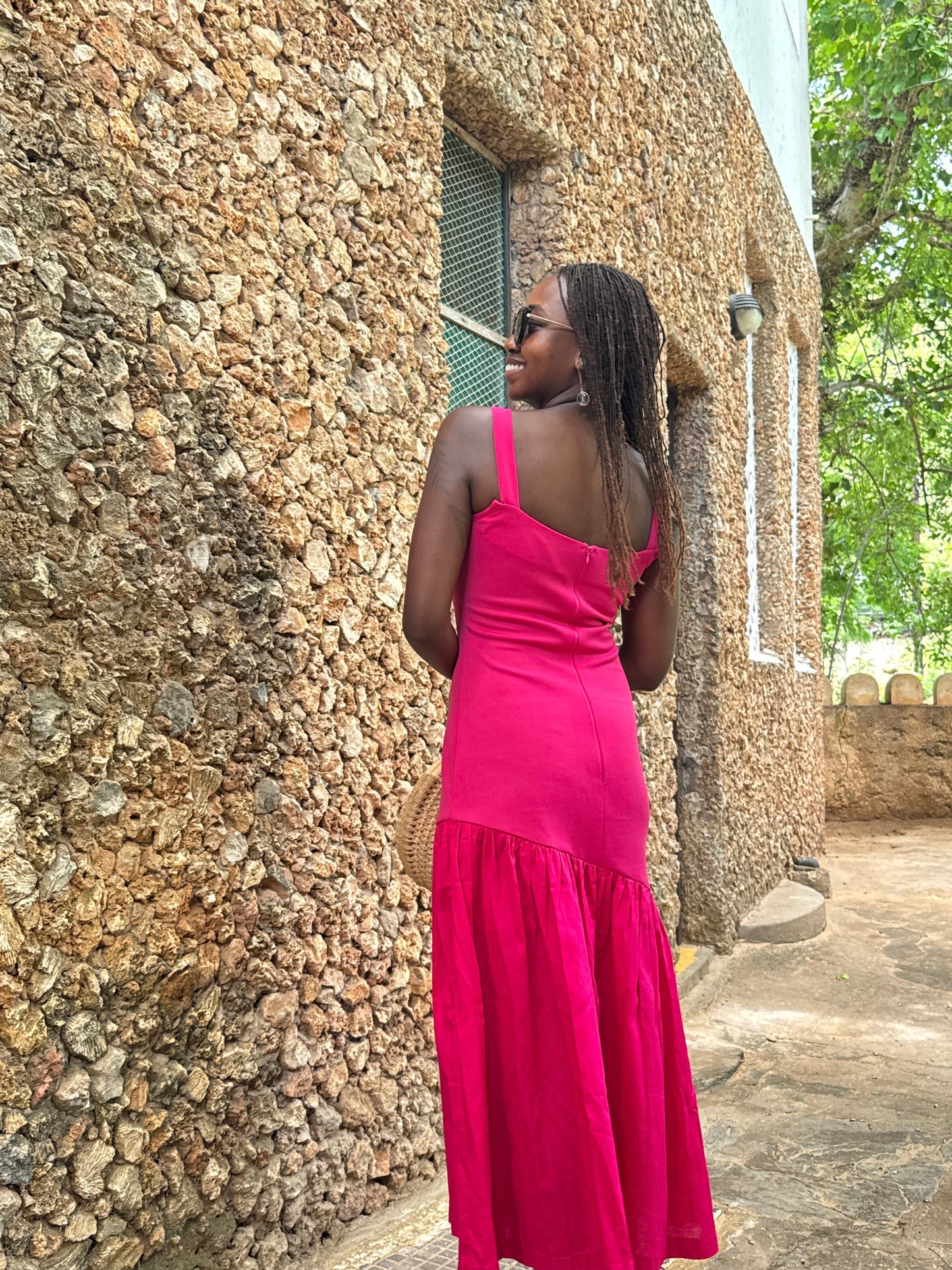 Olera Midi Dress - Pink
