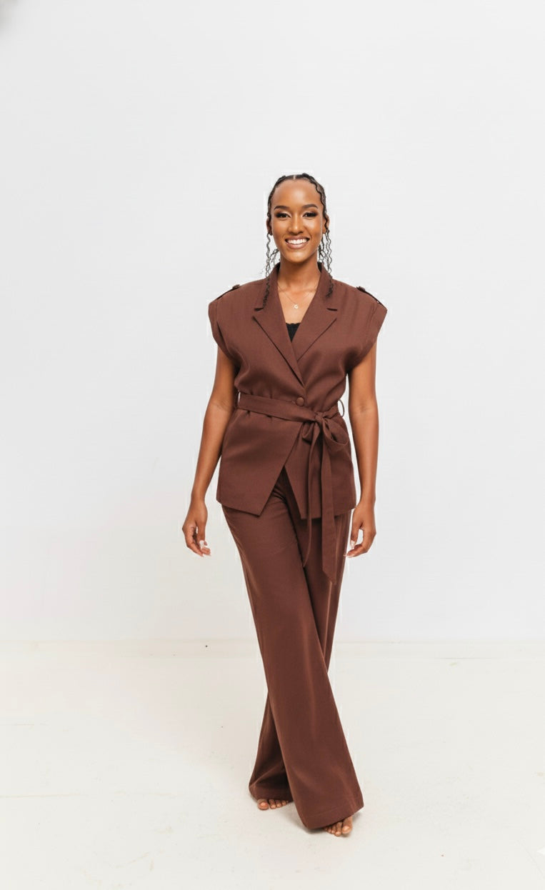 Nova Linen Set - Coffee
