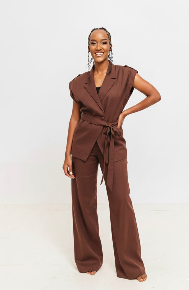 Nova Linen Set - Coffee
