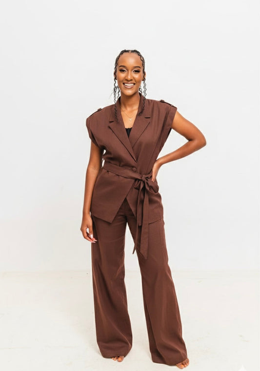 Nova Linen Set - Coffee