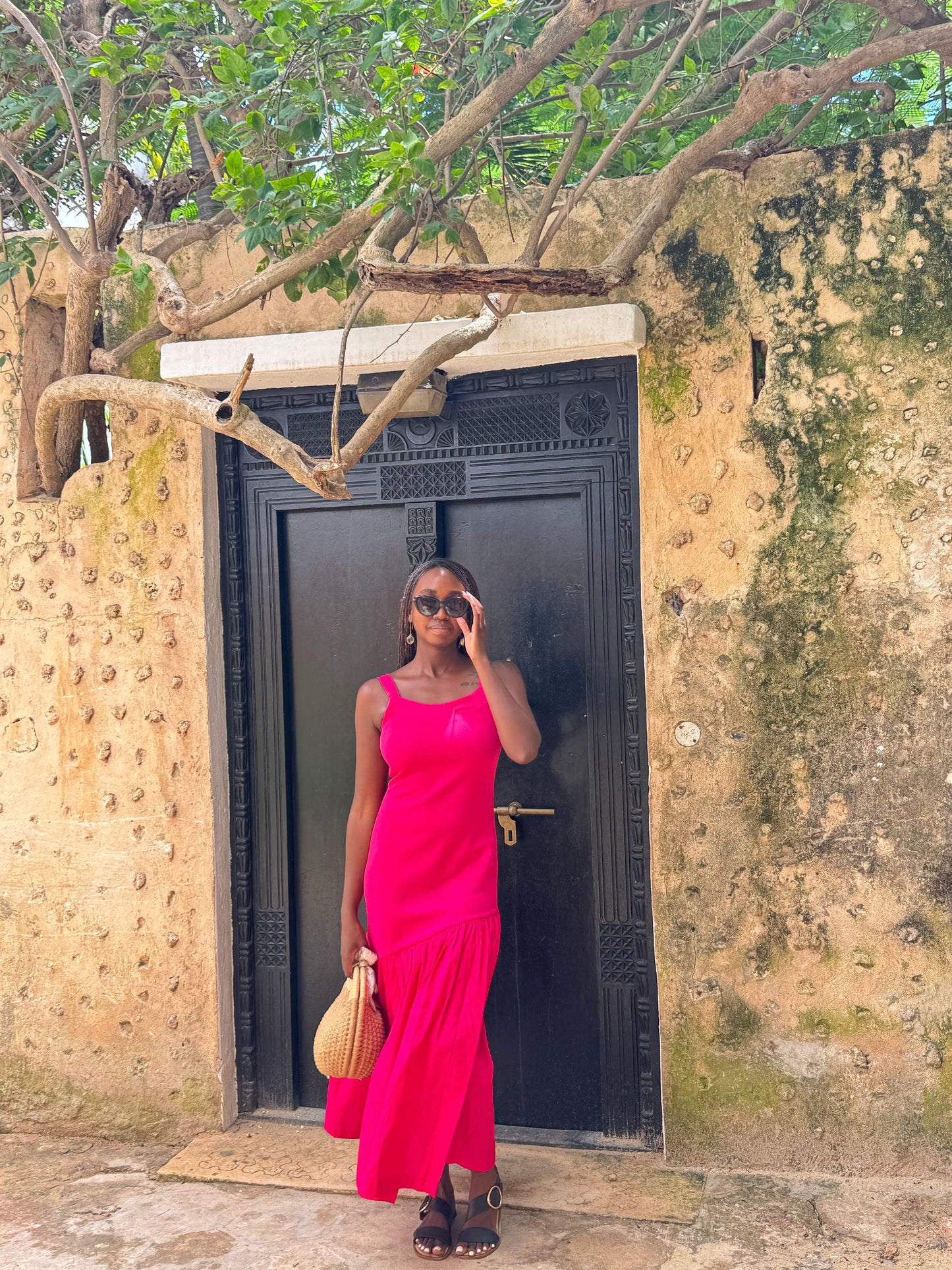 Olera Midi Dress - Pink