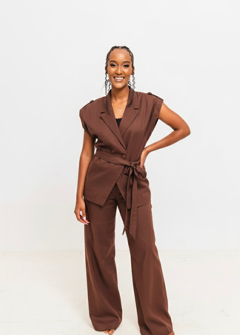 Nova Linen Set - Coffee