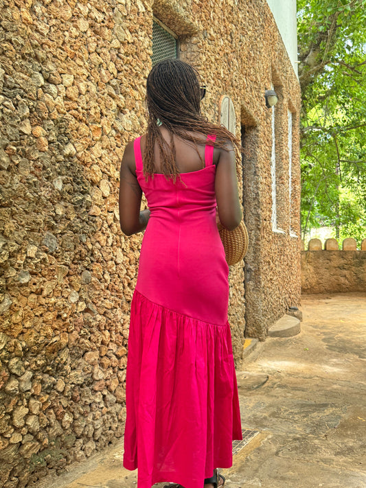 Olera Midi Dress - Pink