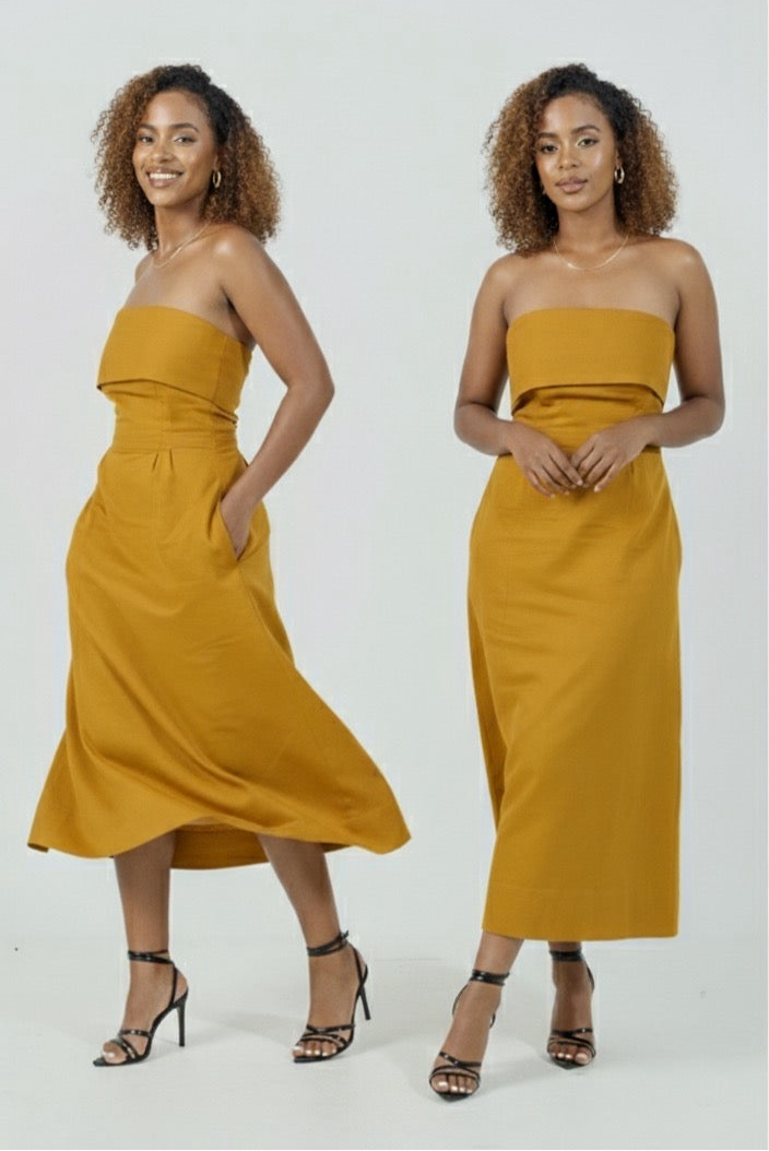Velora Cotton Midi Dress
