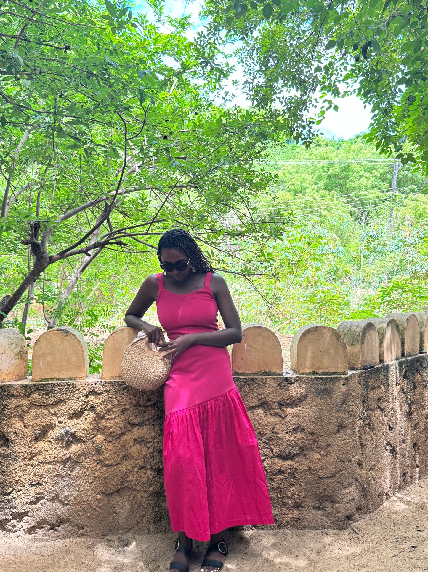 Olera Midi Dress - Pink