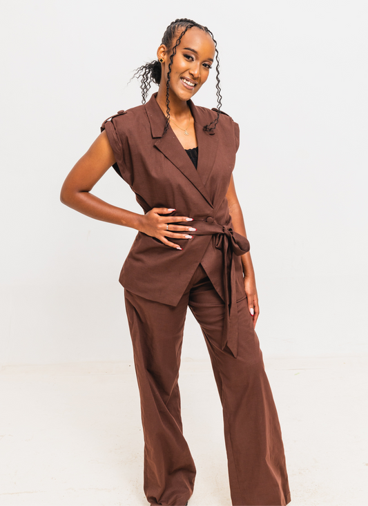 Nova Linen Set - Coffee