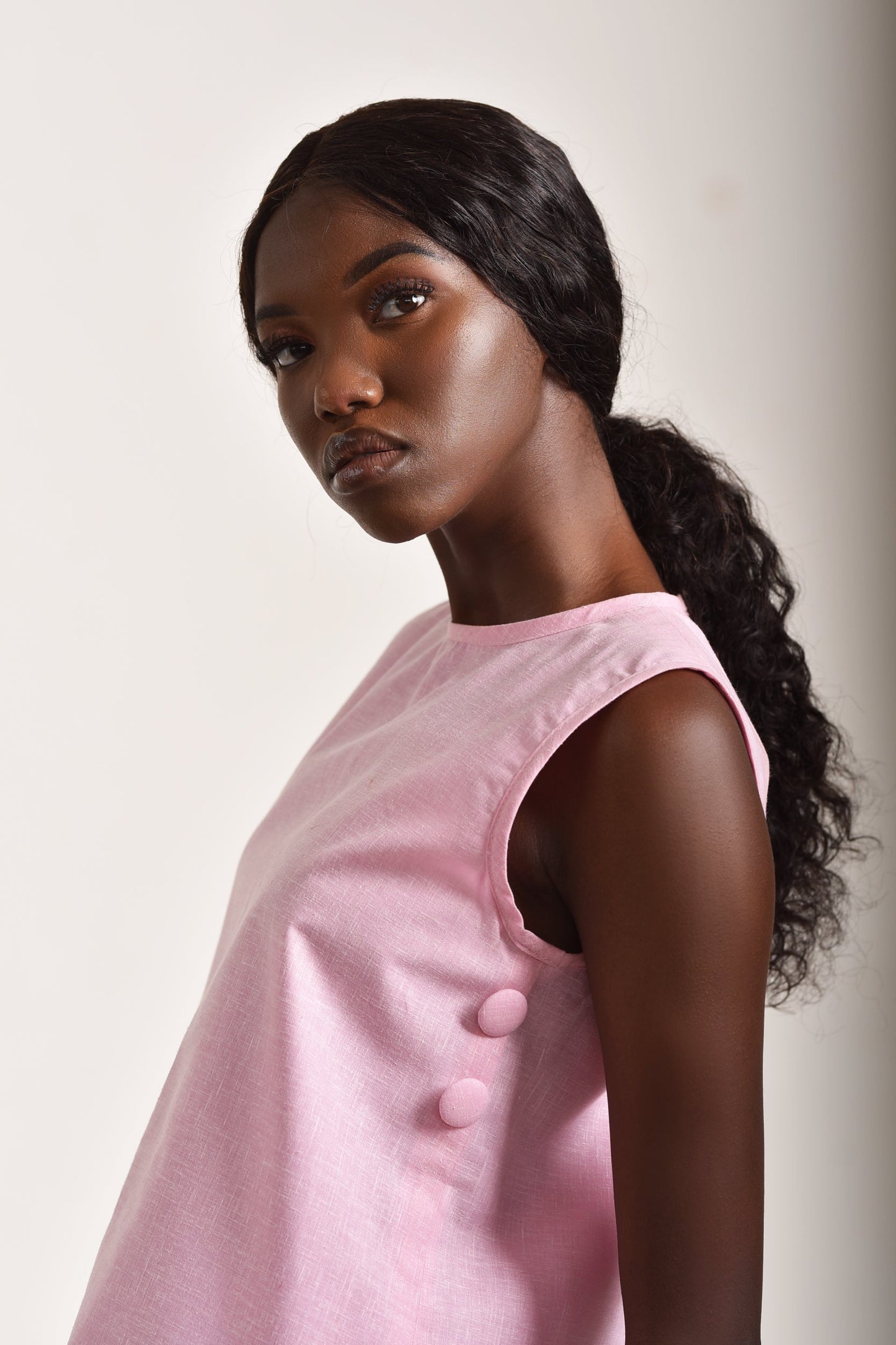 Alana Linen Mini - Pink