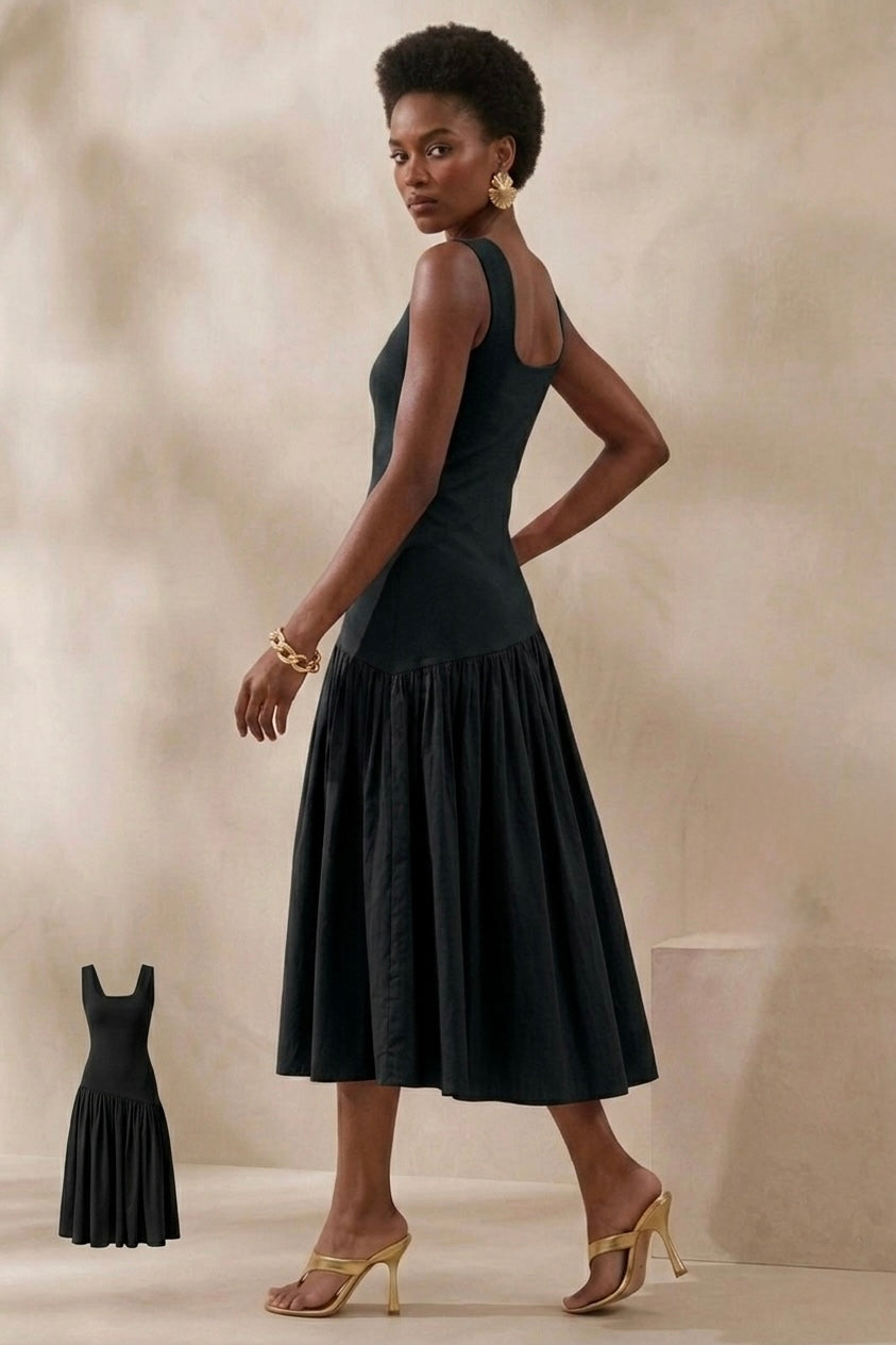 Olera Midi Dress - Black