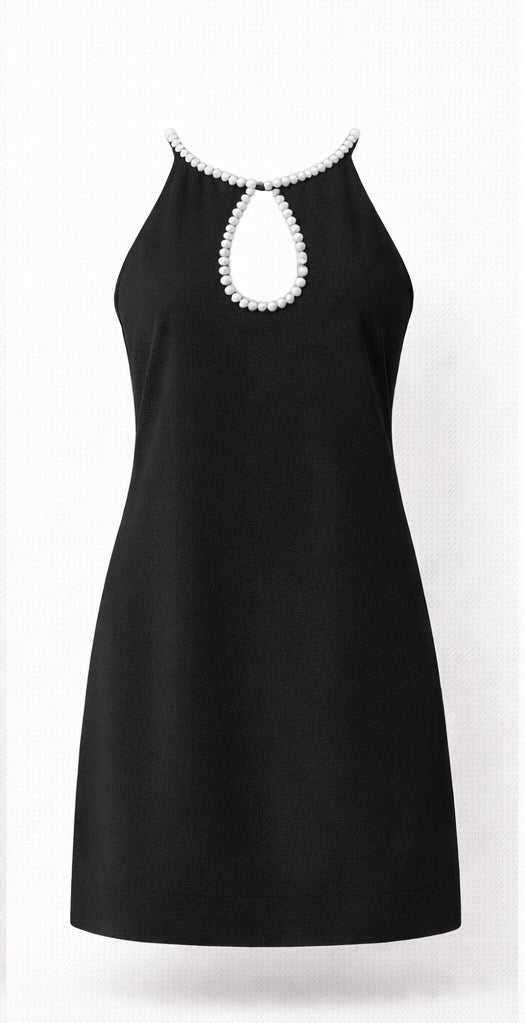 Havana Pearl Mini Dress - Black