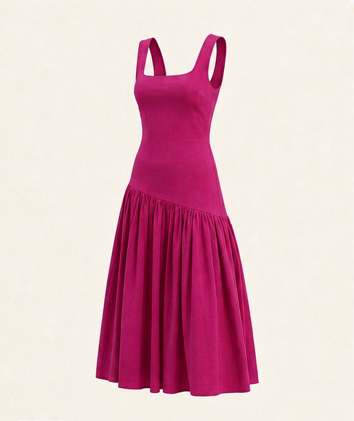Olera Midi Dress - Pink